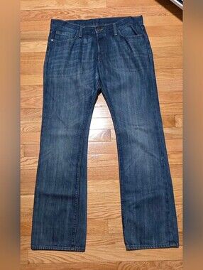 H&M &Denim Men's 34x32 Blue Bootcut Low Waist Denim Jeans